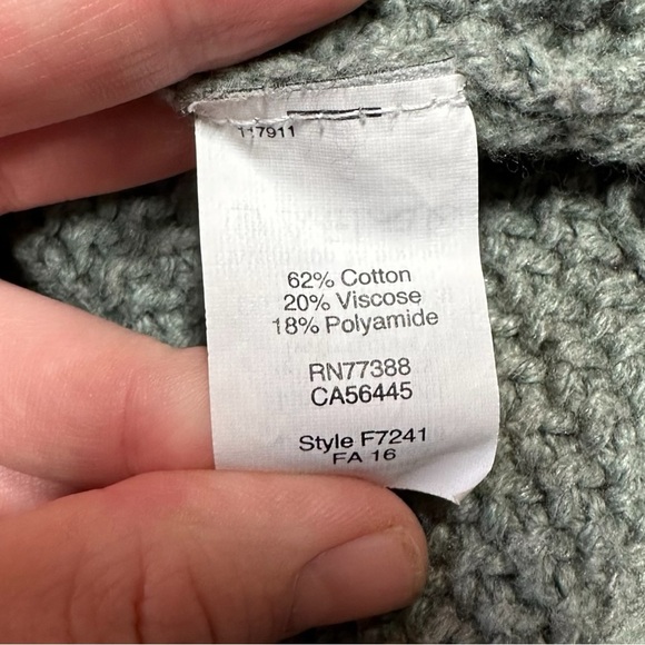 Madewell Classic Cable Knit Pullover Sweater Sage Green Size Small - Picture 11 of 15